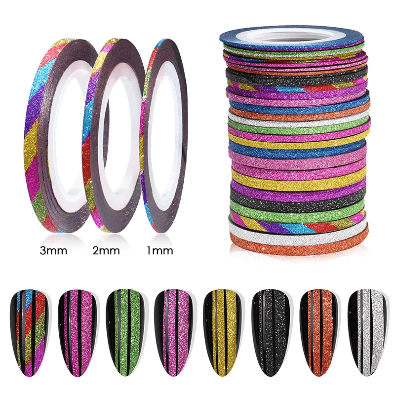 Banda Decorativa Glitter Set 10 Culori- 2Mm - Bdg1 - Everin