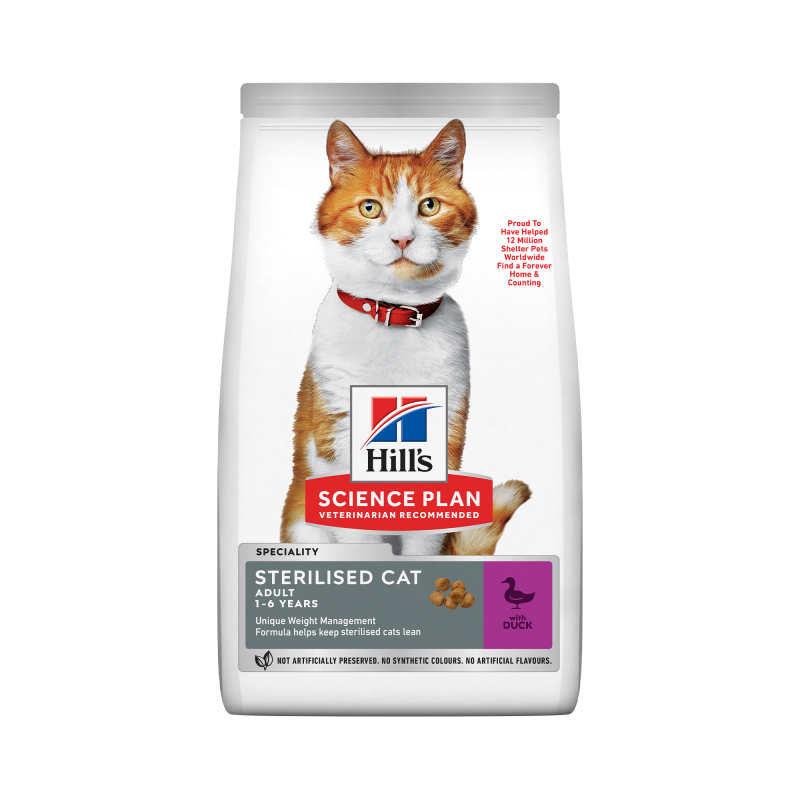 Hill's Science Plan Feline Adult Sterilised Duck, 10 kg