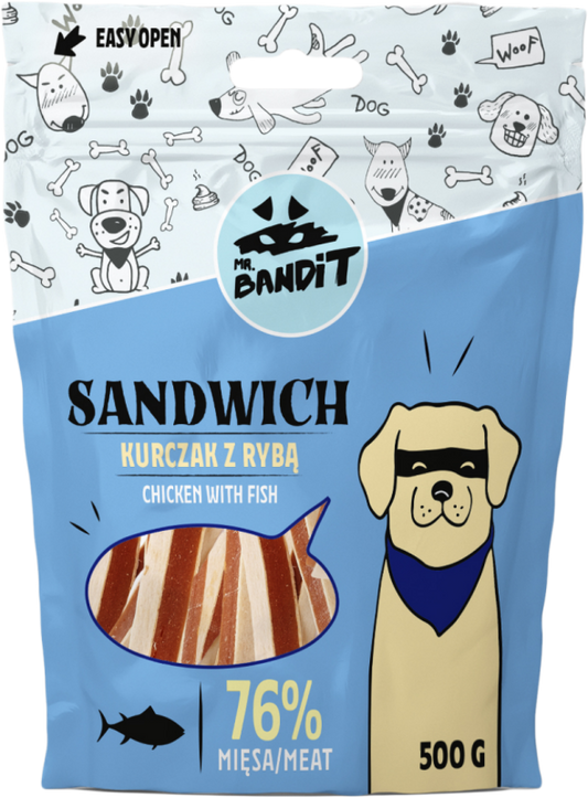 Mr. Bandit Sandwich, Pui Cu Peste, 500 g