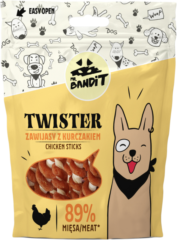 Mr. Bandit Twister, Pui, 80 g