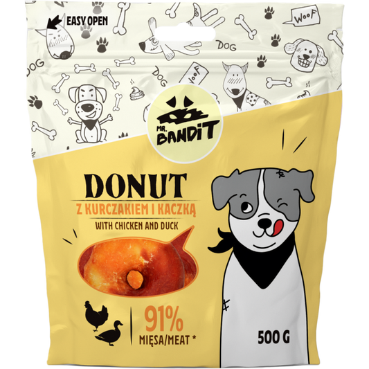 Mr. Bandit Donut, Pui Si Rata, 500 g