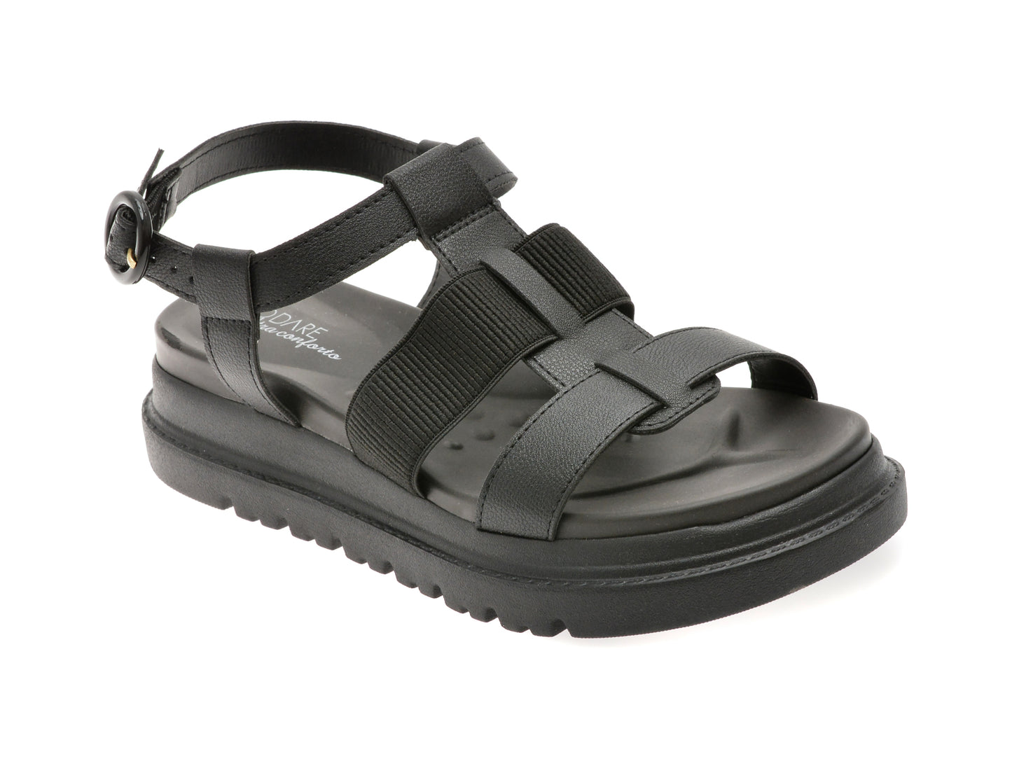 Sandale MODARE negre, 7200101, din piele ecologica