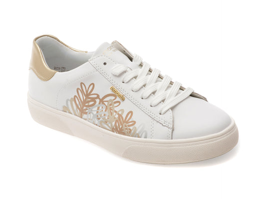 Pantofi sport REMONTE albi, D2J00, din piele naturala