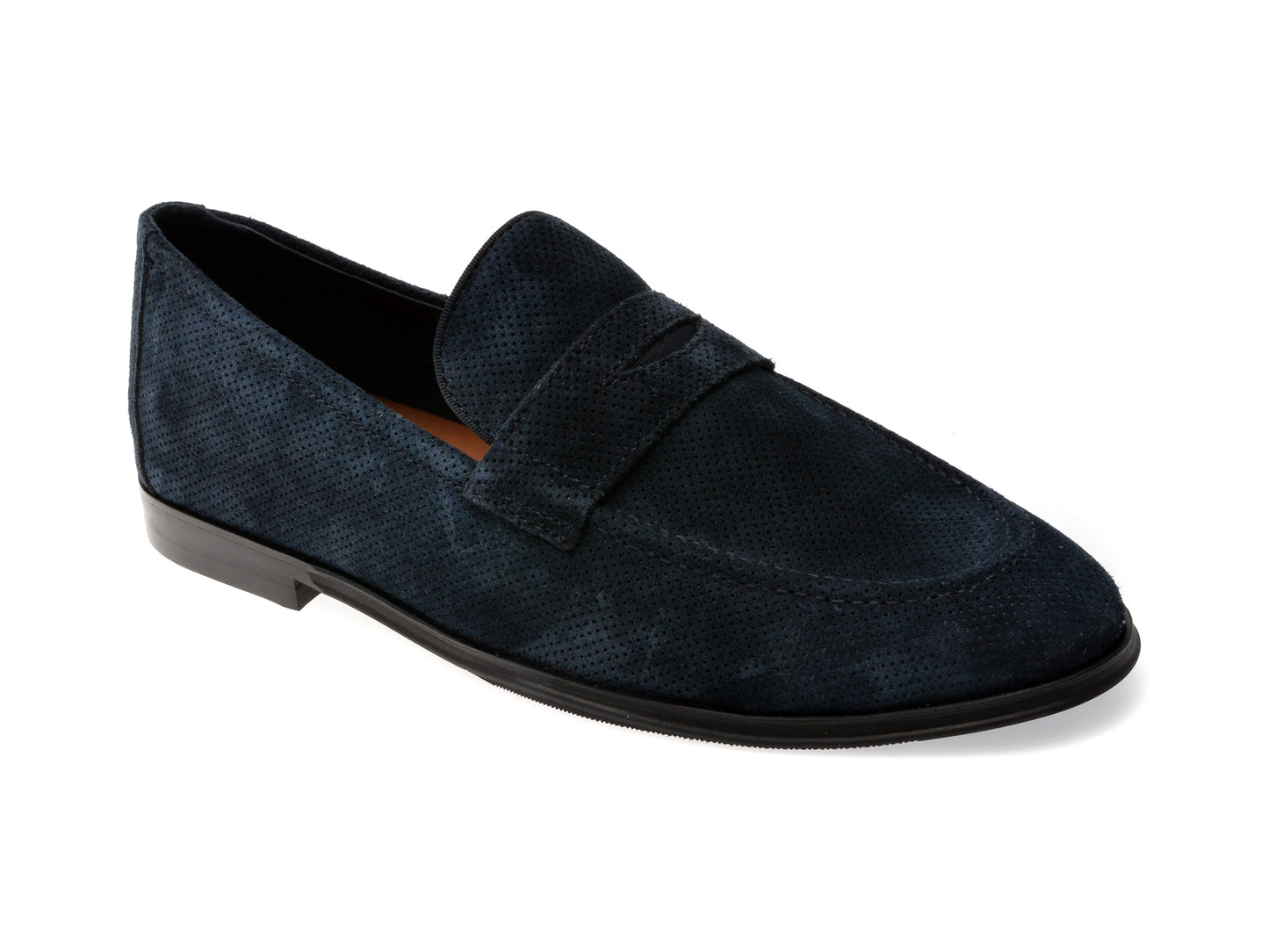 Mocasini eleganti ALDO bleumarin, JOURNEY 410, din piele intoarsa