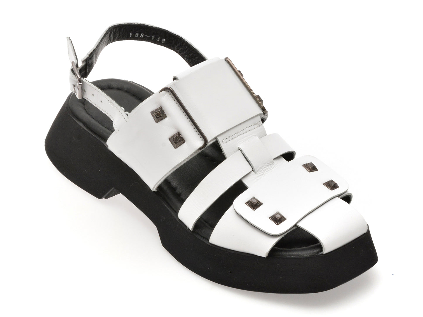 Sandale GRYXX albe, 532188, din piele naturala