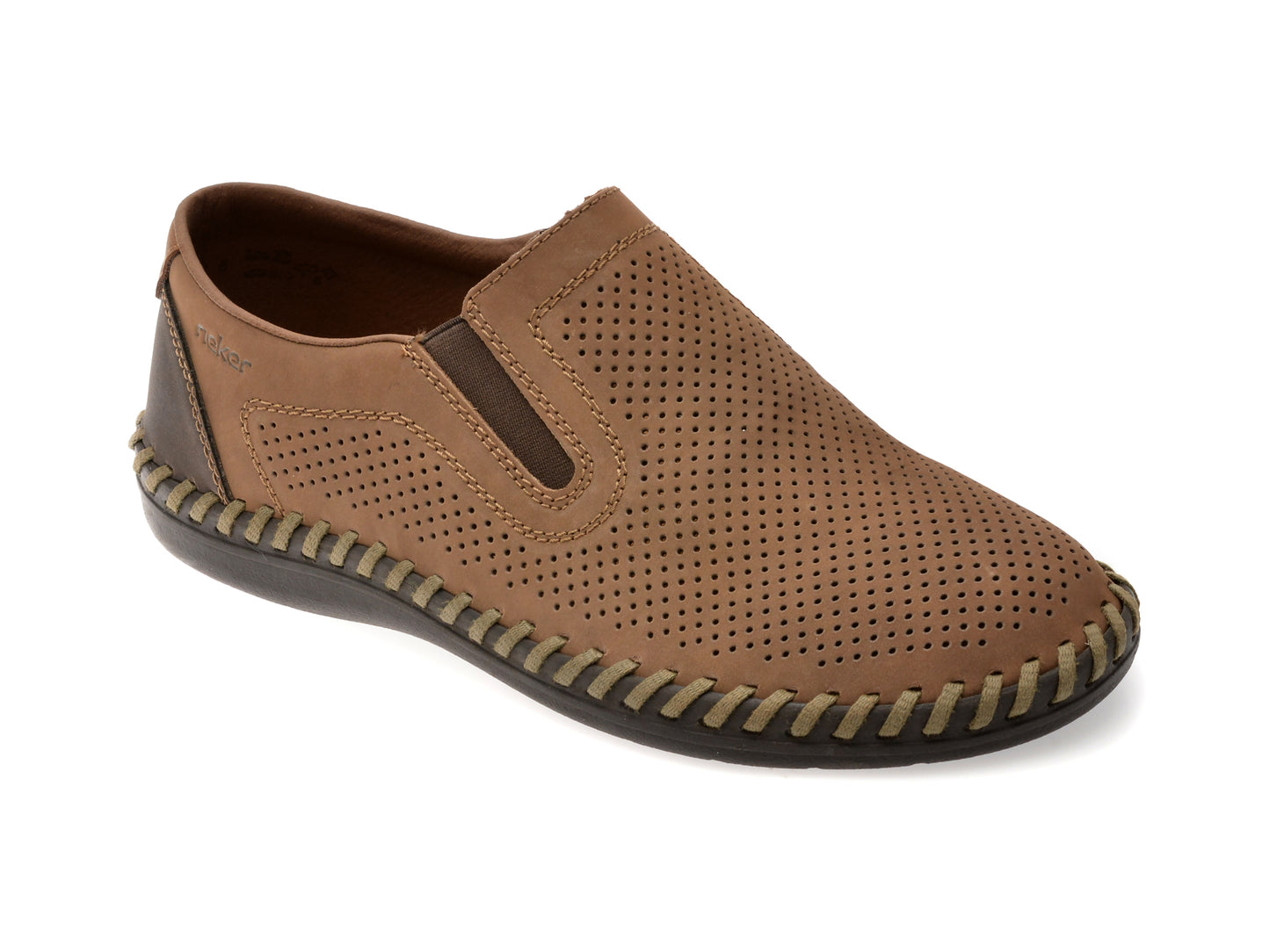 Pantofi RIEKER maro, B2460, din piele naturala