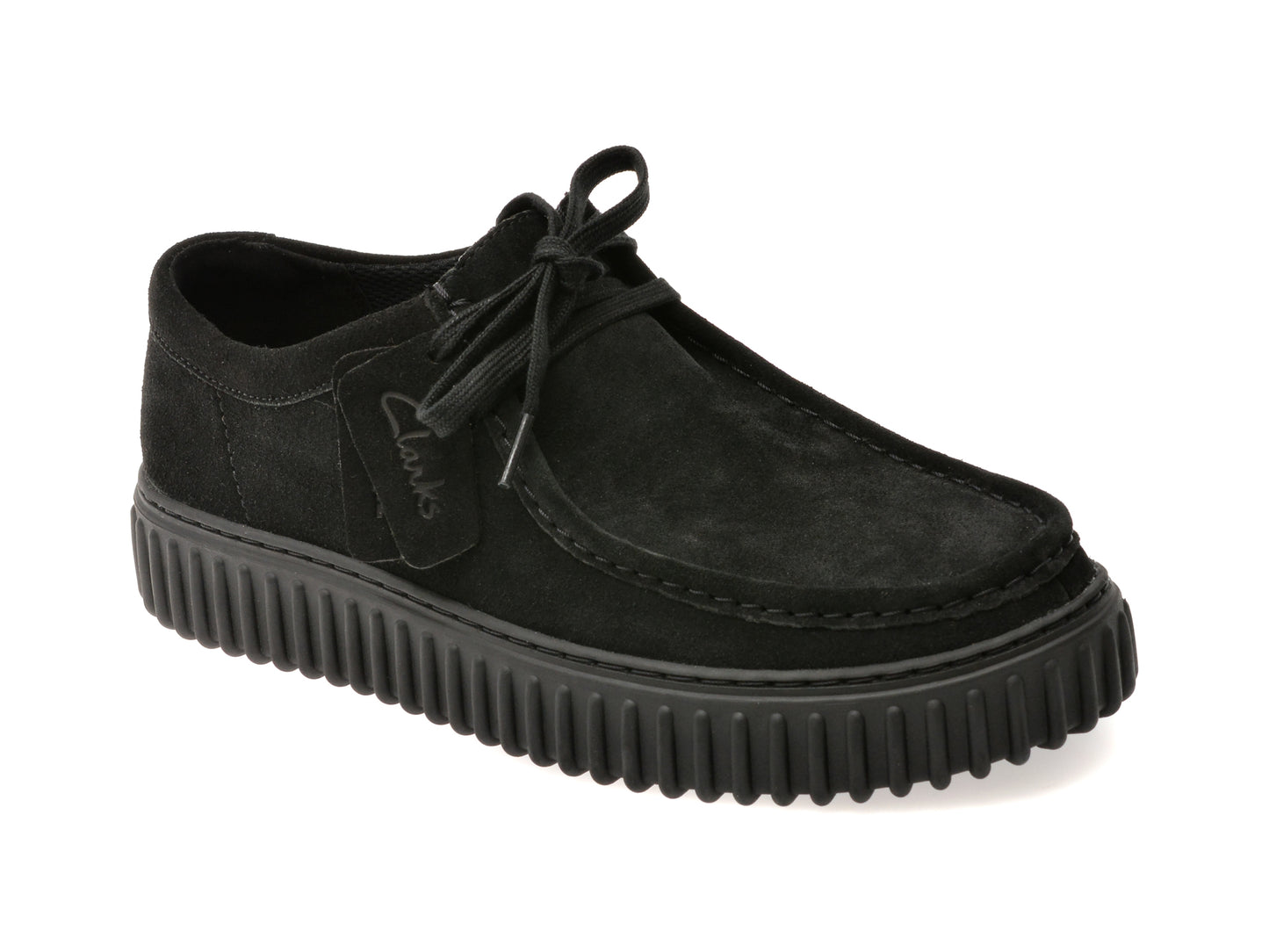 Mocasini CLARKS negri, TORHLO, din piele intoarsa