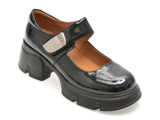 Pantofi GRYXX negri, 23210, din piele naturala lacuita