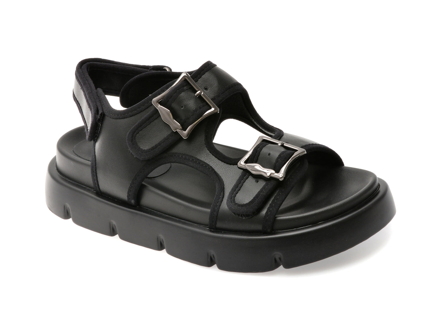 Sandale GRYXX negre, 1157D12, din piele naturala