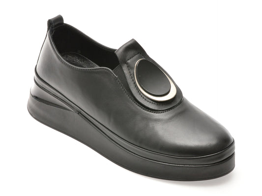 Pantofi IMAGE negri, 1776005, din piele naturala