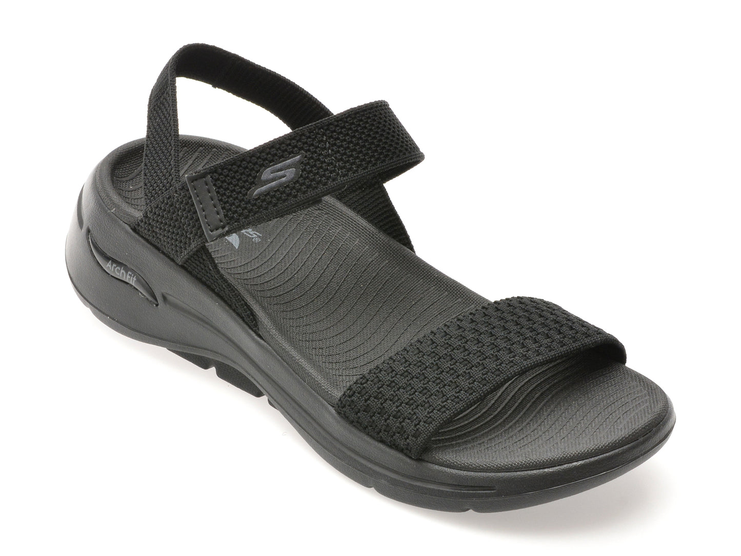 Sandale SKECHERS negre, GO WALK ARCH FIT, din material textil