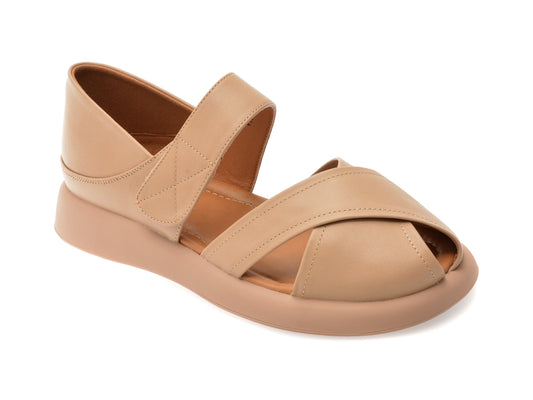 Pantofi GRYXX nude, 1098C22, din piele naturala