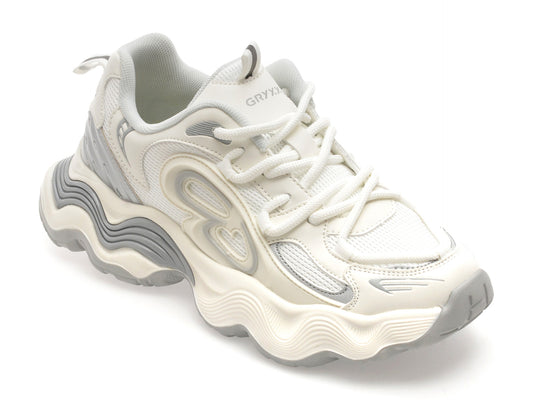 Pantofi sport GRYXX albi, 36398, din material textil