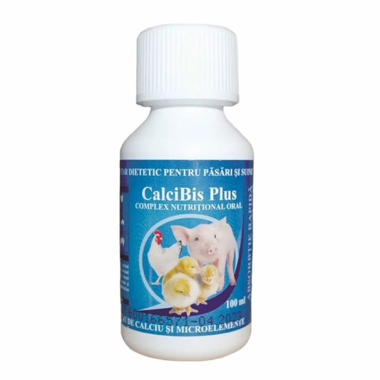 CalciBis Plus, 100 ml, furaj complementar dietetic pentru pasari si suine