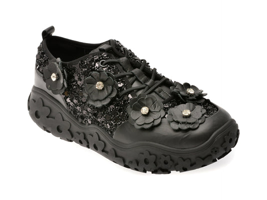 Pantofi GRYXX negri, AC2010, din material textil