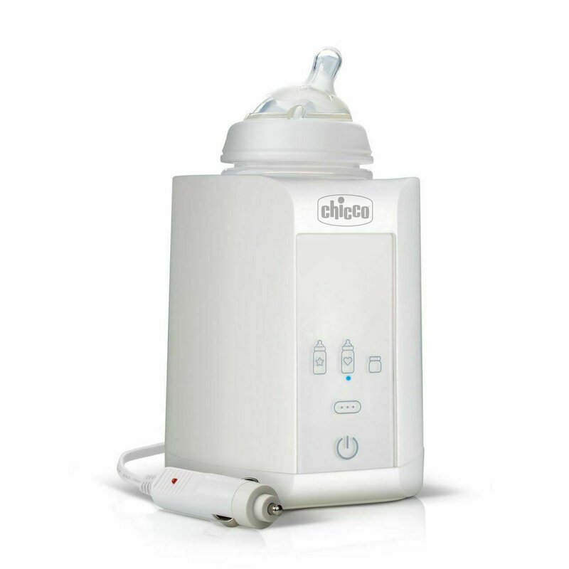 Incalzitor auto, Chicco, Portabil, Pentru biberoane, 5 moduri de utilizare, Mentine temperatuta 1 h, Alb