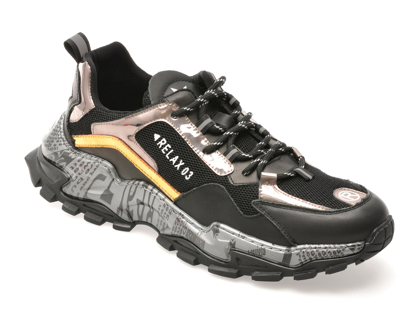 Pantofi sport BITE THE BULLET negri, 20312, din material textil