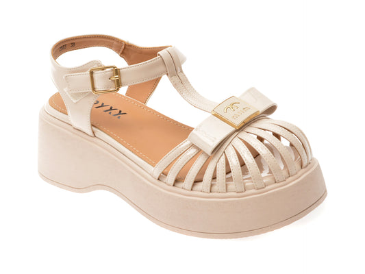 Sandale GRYXX bej, 2583, din piele ecologica