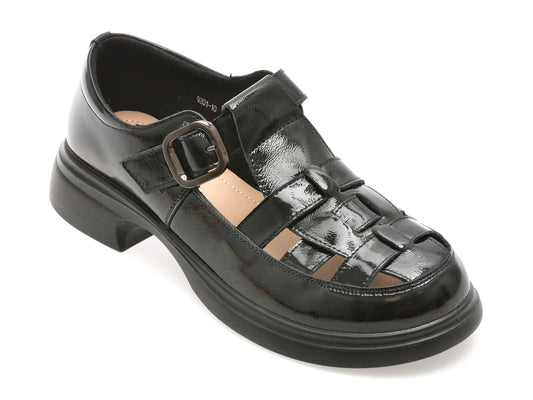 Pantofi GRYXX negri, 9201, din piele naturala lacuita