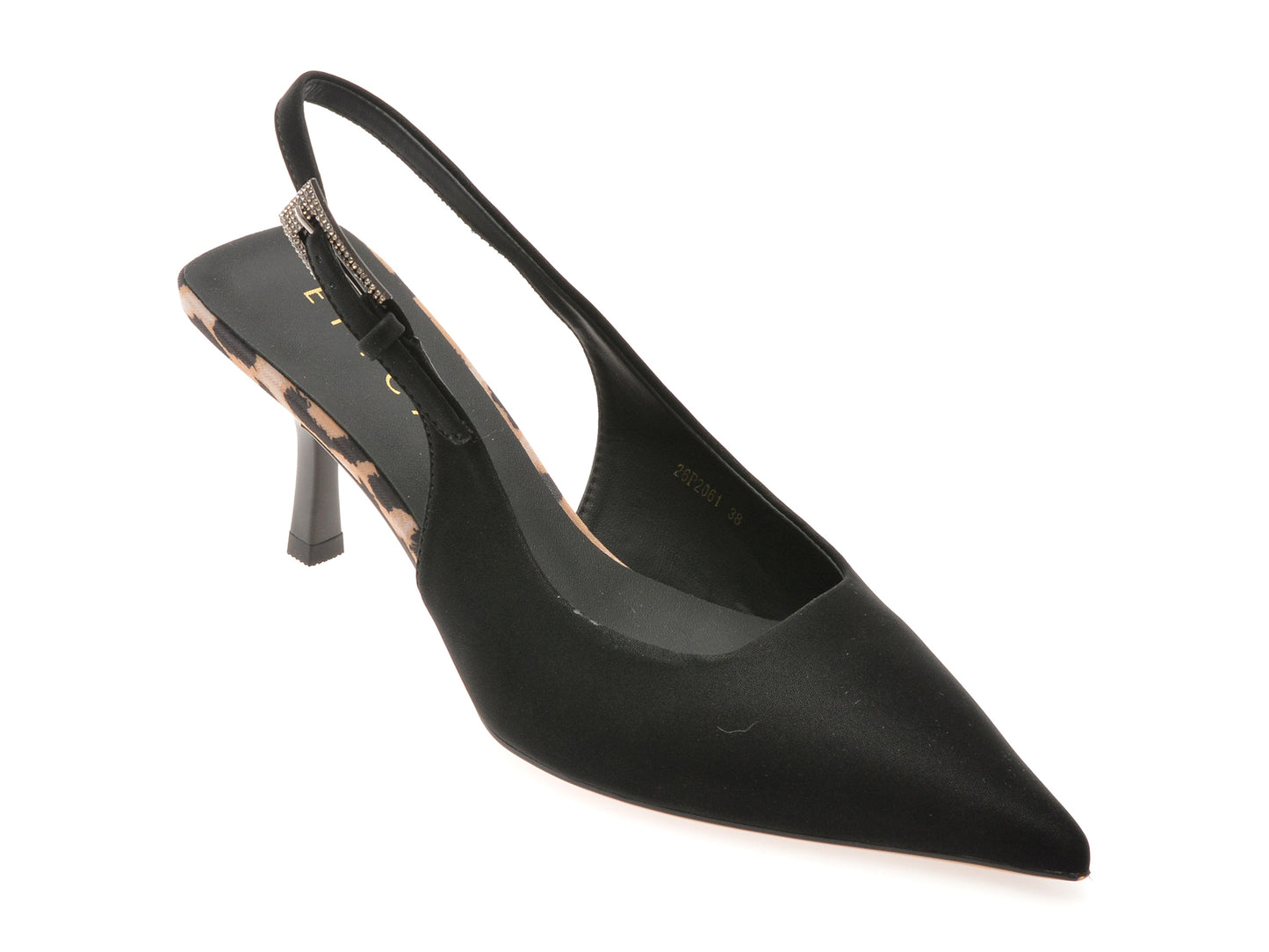 Pantofi eleganti EPICA negri, 26P2061, din material textil