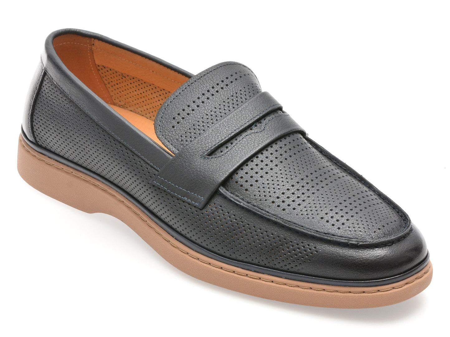 Mocasini GRYXX bleumarin, Y168, din piele naturala