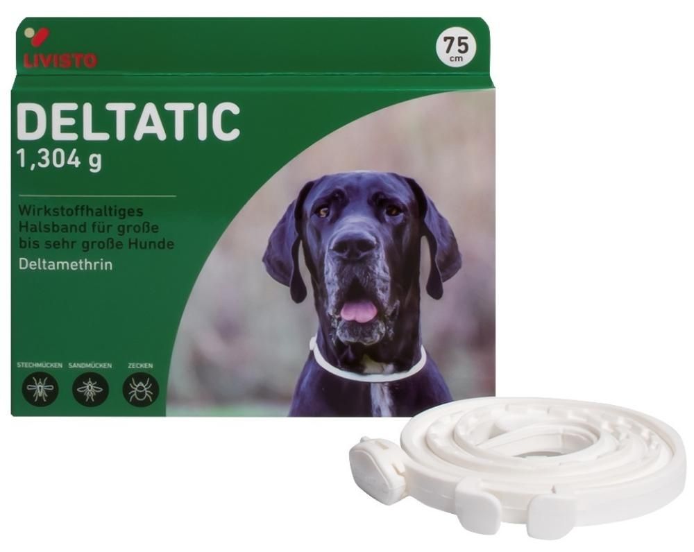 Deltatic 75 cm, zgarda antiparazitara pentru caini de talie mare