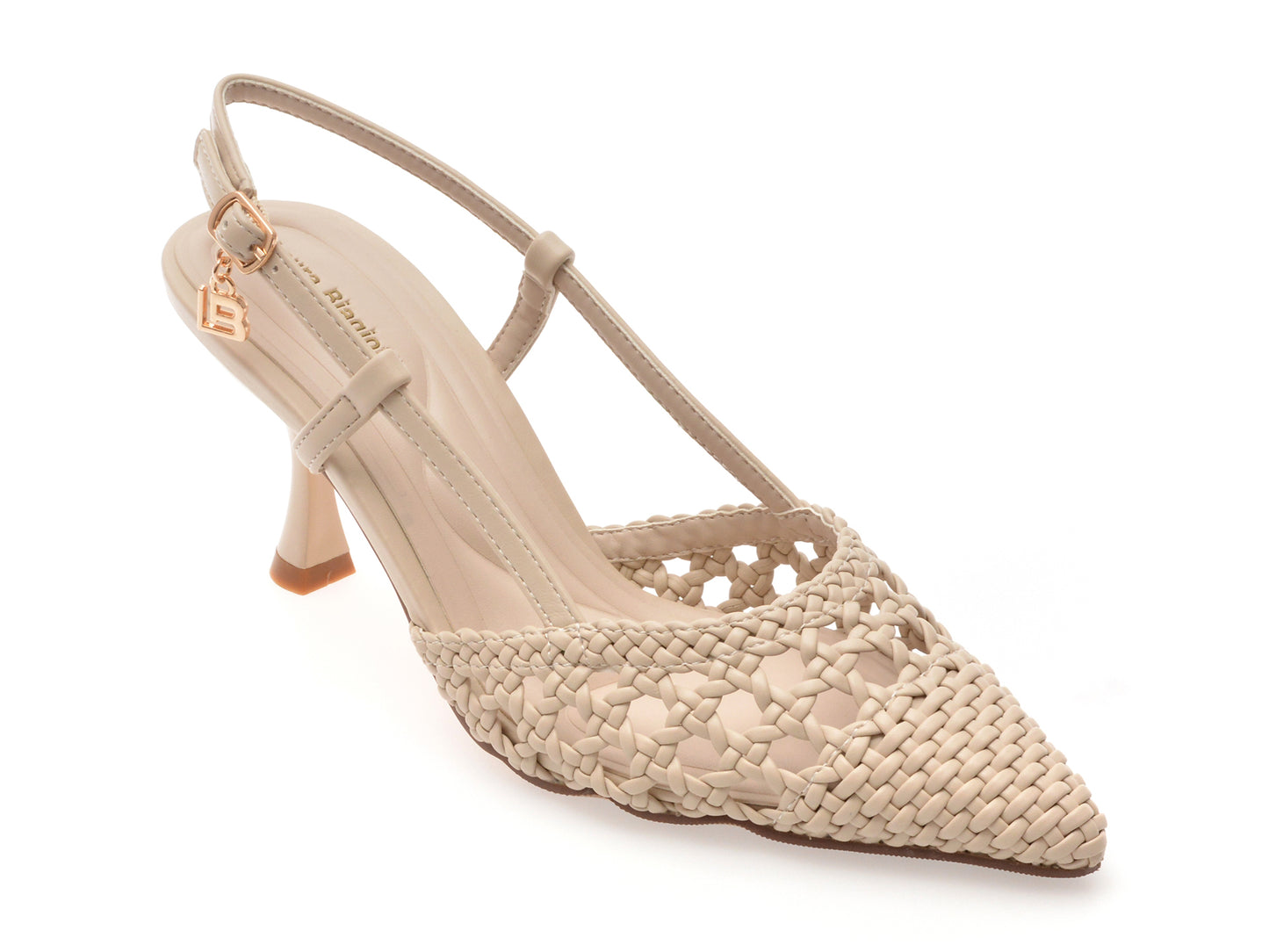 Pantofi eleganti LAURA BIAGIOTTI bej, 8973, din piele ecologica