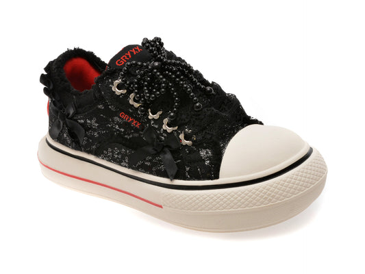 Pantofi sport GRYXX negri, 19K10, din material textil