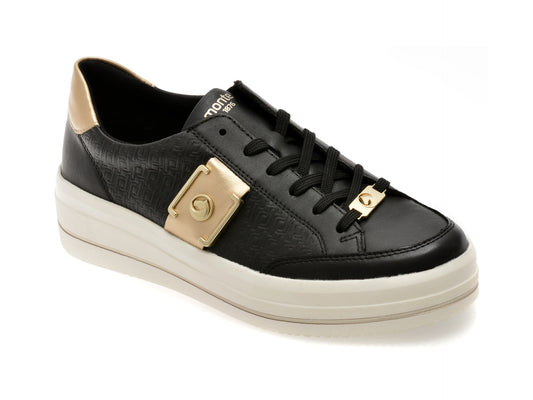 Pantofi sport REMONTE negri, D1C07, din piele naturala