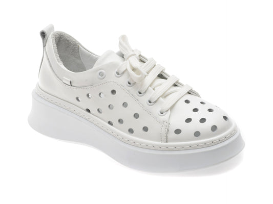 Pantofi sport GRYXX albi, 5091505, din piele naturala