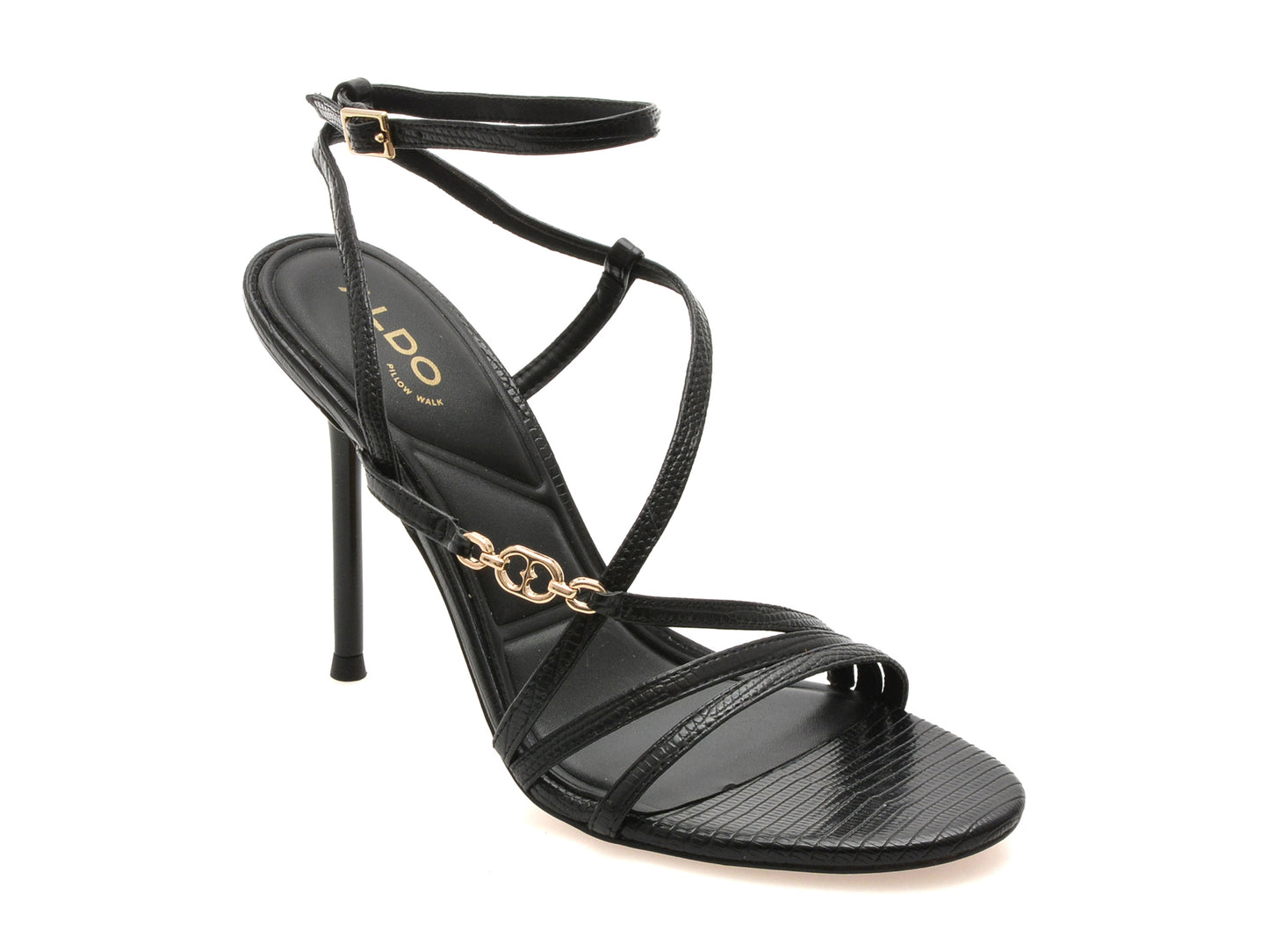 Sandale elegante ALDO negre, MOEY 001, din piele ecologica