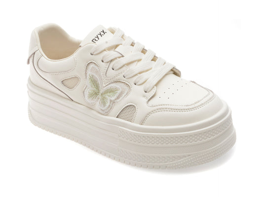 Pantofi sport GRYXX albi, 66027, din piele naturala