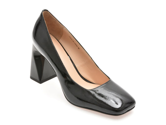 Pantofi eleganti EPICA negri, 71822, din piele naturala lacuita