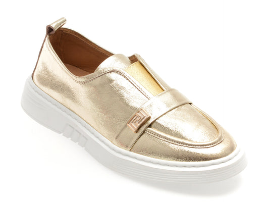 Pantofi GRYXX aurii, 195S03, din piele naturala