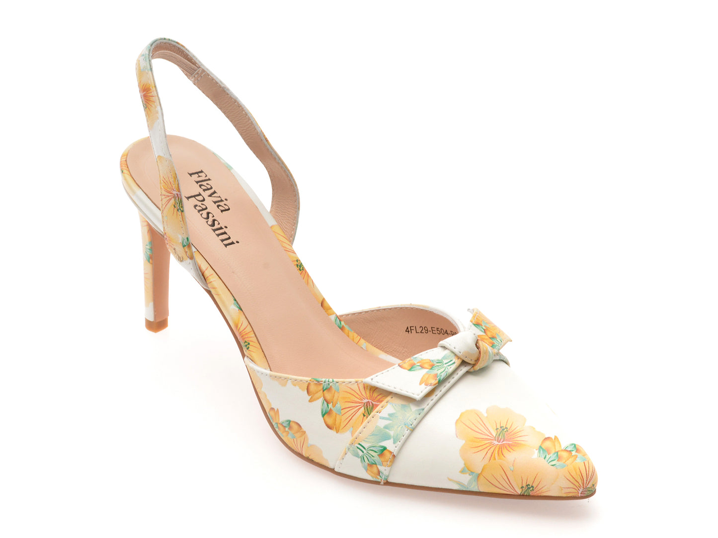 Pantofi eleganti FLAVIA PASSINI albi, E504, din piele naturala