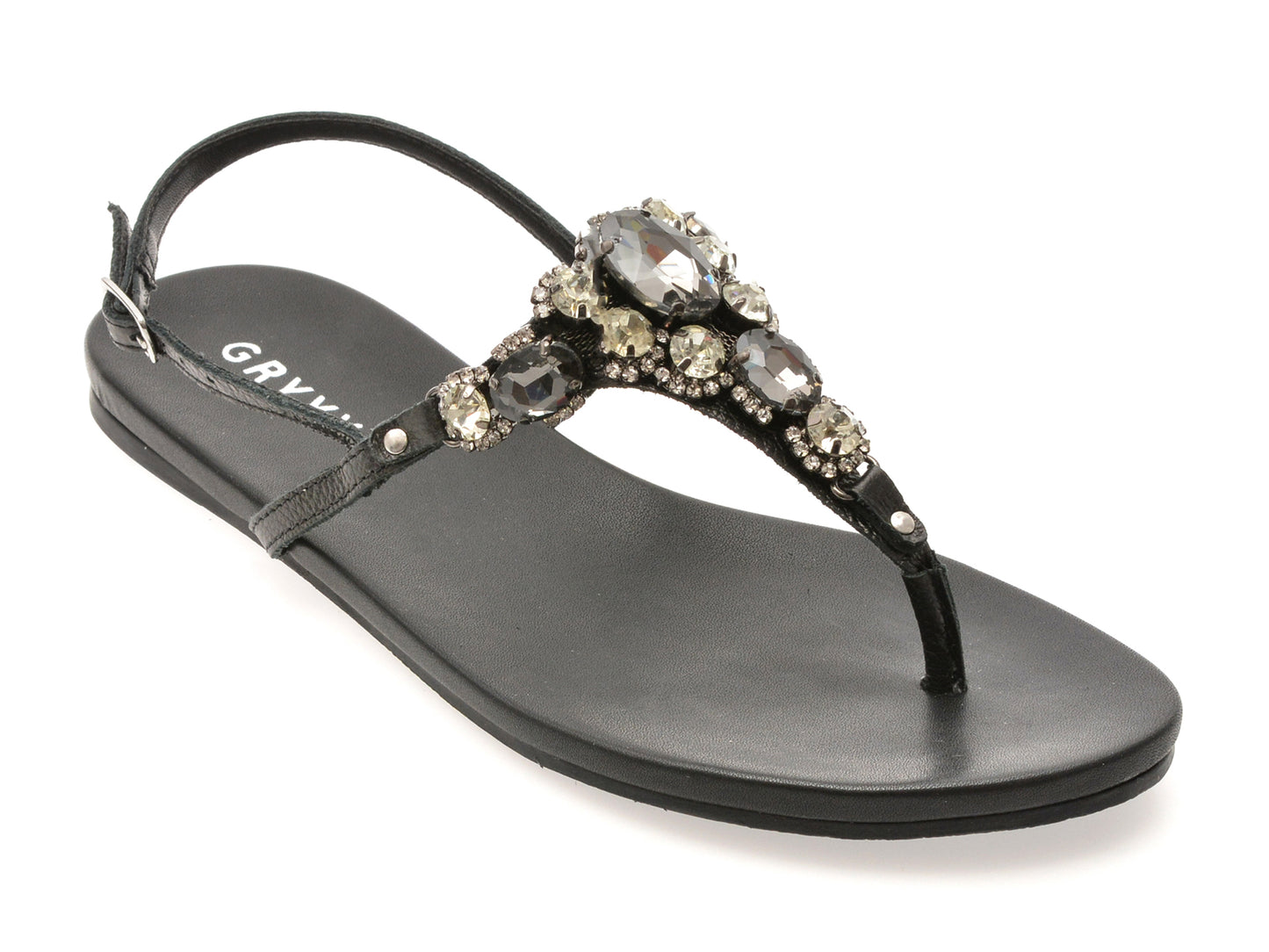 Sandale GRYXX negre, 364105, din piele naturala