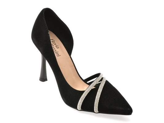 Pantofi eleganti FLAVIA PASSINI negri, V8770, din piele intoarsa