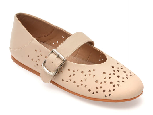 Balerini FLAVIA PASSINI nude, 1306D11, din piele naturala