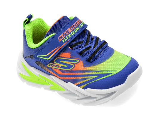 Pantofi sport SKECHERS albastri, FLEX-GLOW ULTRA, din material textil