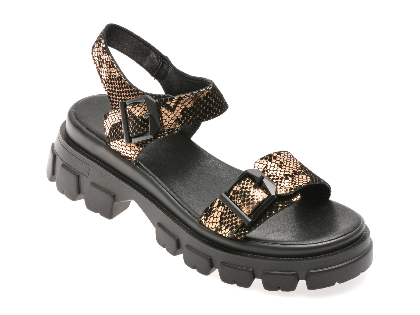 Sandale GRYXX negre, 201501, din piele intoarsa