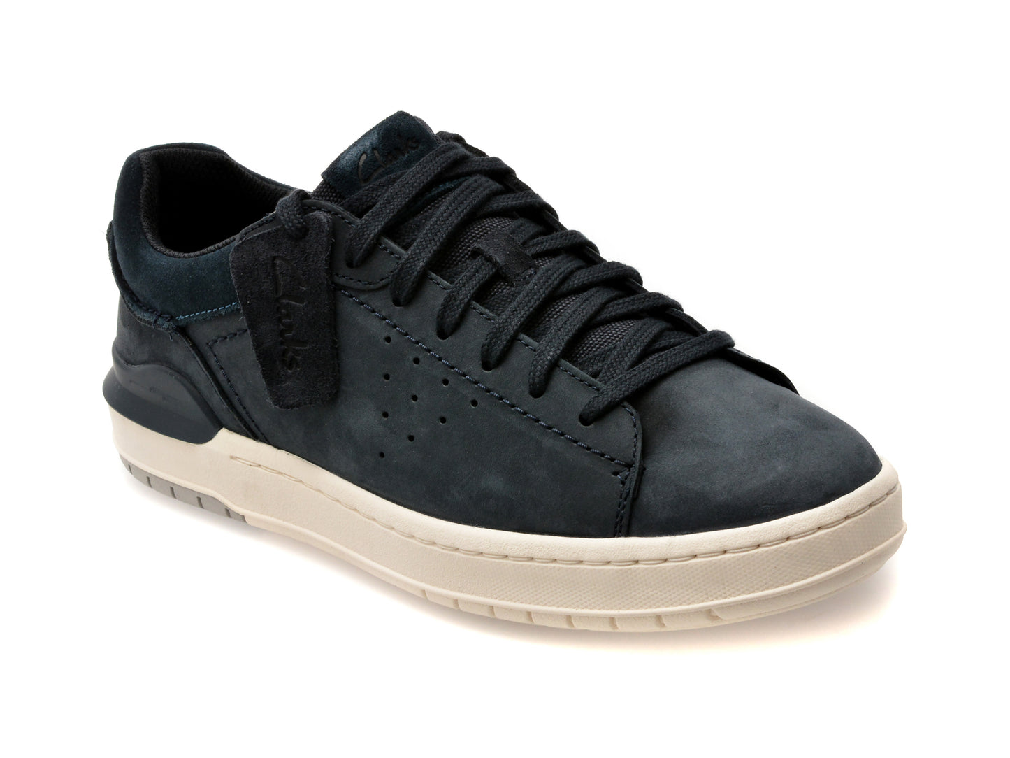 Pantofi sport CLARKS bleumarin, COURTLITE 2 RUN, din nabuc