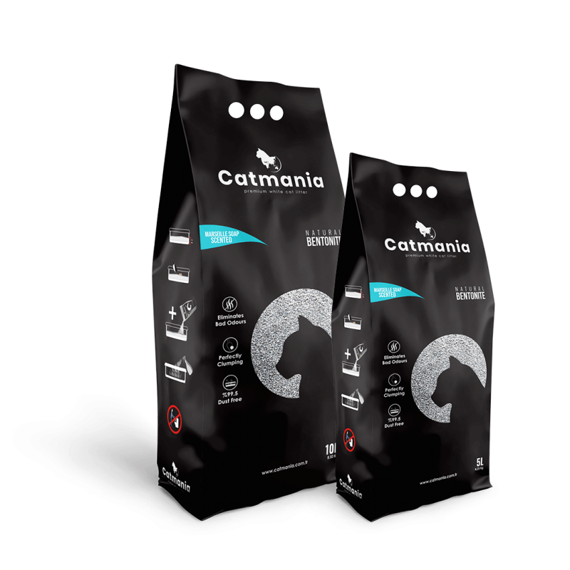 Nisip pentru Litiera Bentonita Catmania, Marseille Soap, 5 L / 4.25 kg