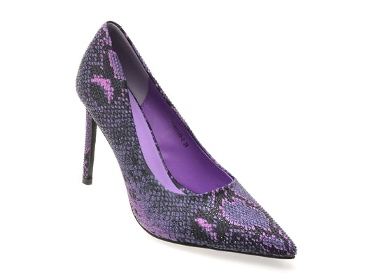 Pantofi eleganti GRYXX mov, 1072, din material textil