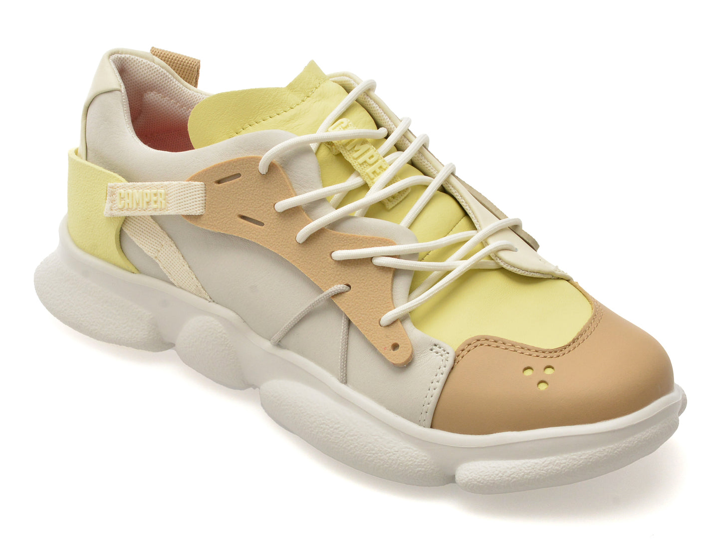Pantofi sport CAMPER albi, K201439, din piele naturala