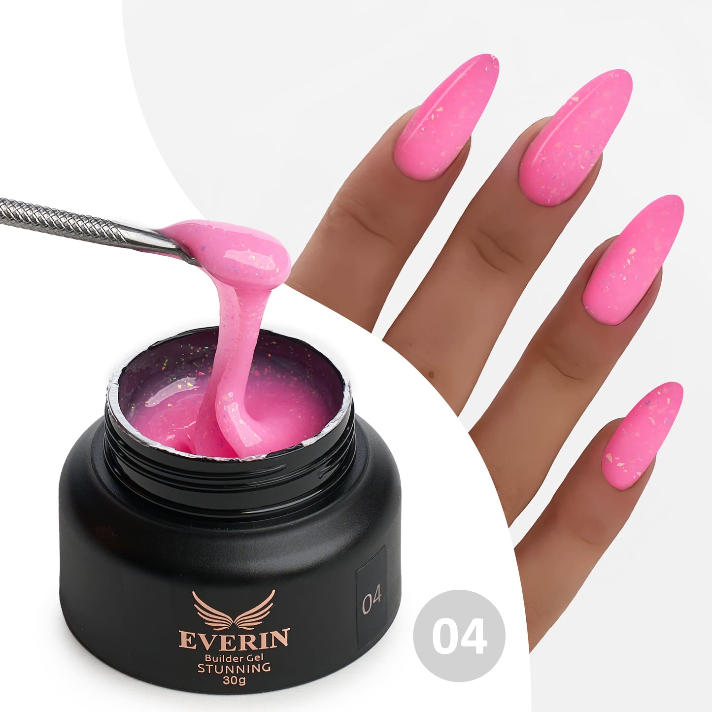 Gel Constructie Everin Stunning Paiete Holographice- 04 - Stn-02 - Everin