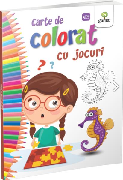 Carte de colorat cu jocuri - Gama