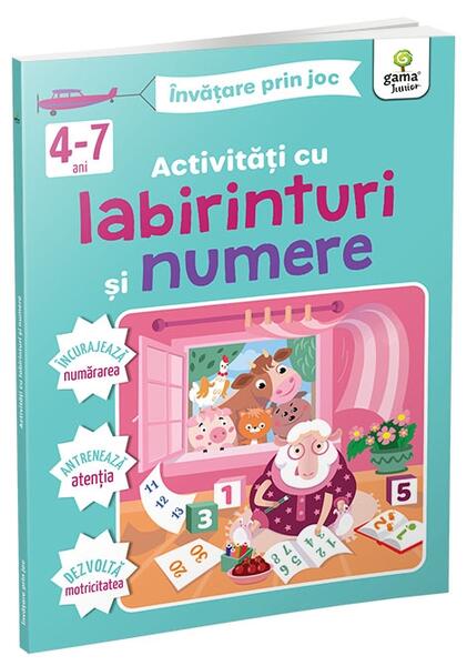 Activități cu labirinturi și numere 4-7 ani - Gama Junior