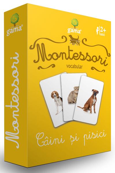 Câini și pisici. Cărţi de joc Montessori - Board book - Gama