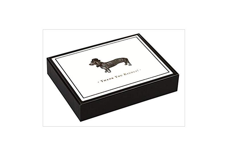 Vintage Prints Dapper Dachshund Luxe Thank You Notes - Galison