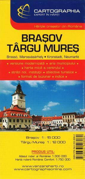 Hartă rutieră Brașov-Târgu Mureș - Cartographia Studium